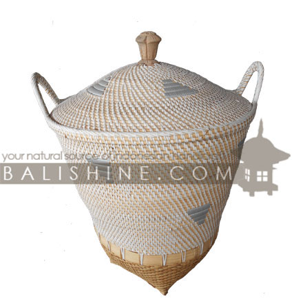 Balishine: Your natural source of indonesian handicraft presents in its Home Decor collection the Basket:12RAS367448:This basket is made from natural rattan mixed with synthetic rattan.  lots of colors available.