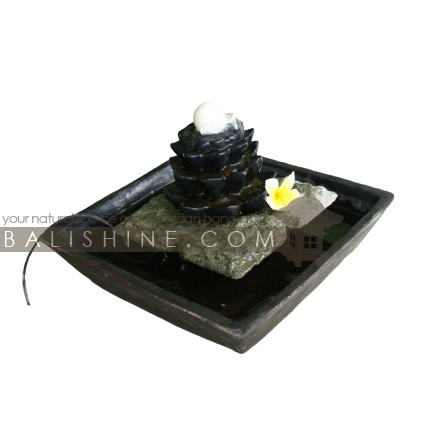 Balishine: Your natural source of indonesian handicraft presents in its Home Decor collection the Fountain:12KUM215838:This fountain is produced in Indonesia, made from stone and teracota.  Sold with pump