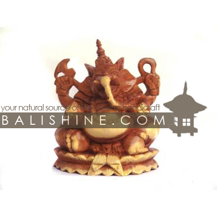 Balishine: Your natural source of indonesian handicraft presents in its Decor Accessories collection the Ganesh Statue:12IMS360:This ganesh statue is a handicraft of Bali in the village of Ubud made from Suar wood. -