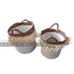 balishine This set of 2 baskets is made in Bali from mendong grass.