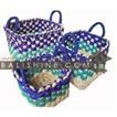 balishine This set of 3 rectangulars baskets is produced in Indonesia made from seagrass.