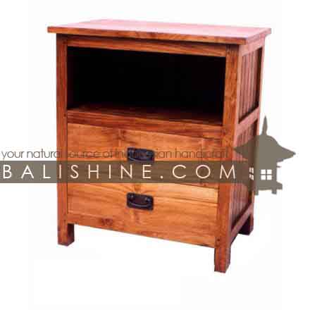 Balishine: Your natural source of indonesian handicraft presents in its Home Decor collection the Bedside:114GEN303787:This bedside with 2 drawers is produced in indonesia, made from teak wood.  Natural, chocolate or dark color