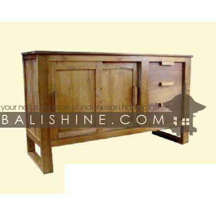 Balishine: Your natural source of indonesian handicraft presents in its Home Decor collection the Cabinet:114SEF274622:This cabinet is produced in indonesia, made from teak wood. It has 3 drawers and 2 sliding doors.  Natural, chocolate or dark color