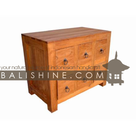 Balishine: Your natural source of indonesian handicraft presents in its Home Decor collection the Chest:114GEN653838:This chest is produced in indonesia, made from teak wood. It has 6 drawers.  Natural, chocolate or dark color