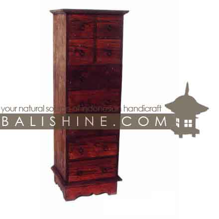 Balishine: Your natural source of indonesian handicraft presents in its Home Decor collection the Chest:114SEF654603:This chest is produced in indonesia, made from teak wood. It has 9 drawers.  Natural, chocolate or dark color