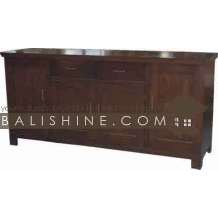 Balishine: Your natural source of indonesian handicraft presents in its Home Decor collection the Console:114SEF273937:This console is produced in indonesia, made from teak wood. It has 4 doors and 2 drawers.  Natural, chocolate or dark color