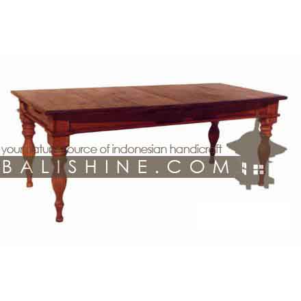 Balishine: Your natural source of indonesian handicraft presents in its Home Decor collection the Dining Table:114SEF233821:This rectangular dining table is produced in indonesia, made from teak wood.  Natural, chocolate or dark color