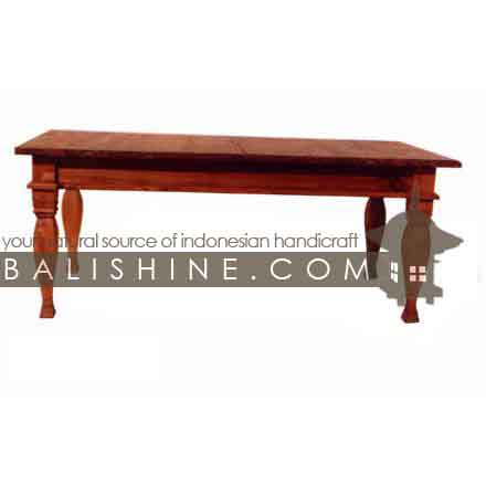 Balishine: Your natural source of indonesian handicraft presents in its Home Decor collection the Dining Table:114SEF233822:This rectangular dining table is produced in indonesia, made from teak wood.  Natural, chocolate or dark color