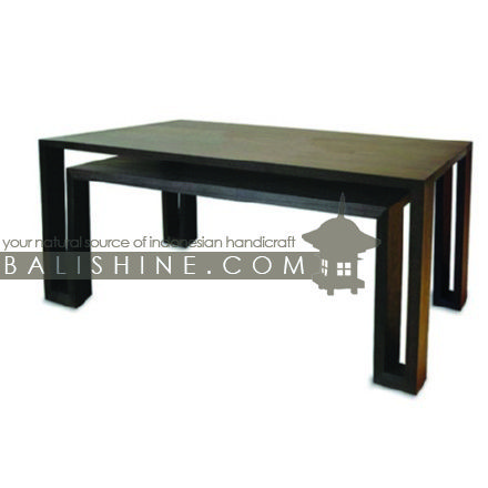 Balishine: Your natural source of indonesian handicraft presents in its Home Decor collection the Teak Wood Dining Table:114MNF235932:This dining table is produced in Indonesia and made from teak wood.  This furniture is made from high quality teak wood grade A premium. Natural, chocolate or dark color.