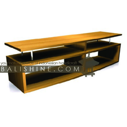 Balishine: Your natural source of indonesian handicraft presents in its Furniture collection the TV STAND:114MNF255974:This TV stand is produced in indonesia. made from teak wood and stainless. Natural. chocolate or dark color