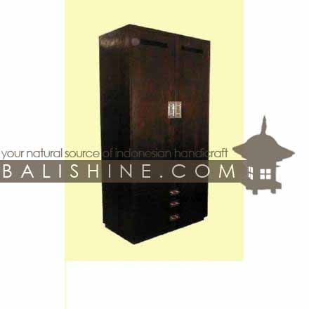 Balishine: Your natural source of indonesian handicraft presents in its Home Decor collection the Wardrobes:114SEF244619:This wardrobe with 2 doors and 3 drawers is produced in indonesia, made from teak wood.  Natural, chocolate or dark color
