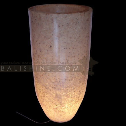 Balishine: Your natural source of indonesian handicraft presents in its Home Decor collection the Lamp:13NAA155640:This lamp is made from fiber glass with natural stone.  For electric fitting please contact us