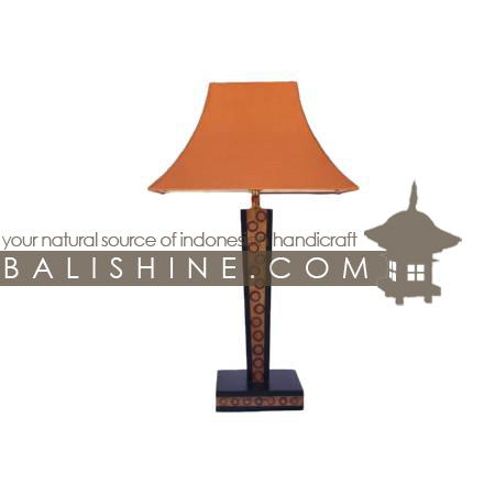 Balishine: Your natural source of indonesian handicraft presents in its Home Decor collection the Lamp:13NAL15780:This lamp is produced in Indonesia made from MDF wood  with resin with the skin of coconut shell.  For electric fitting please contact us