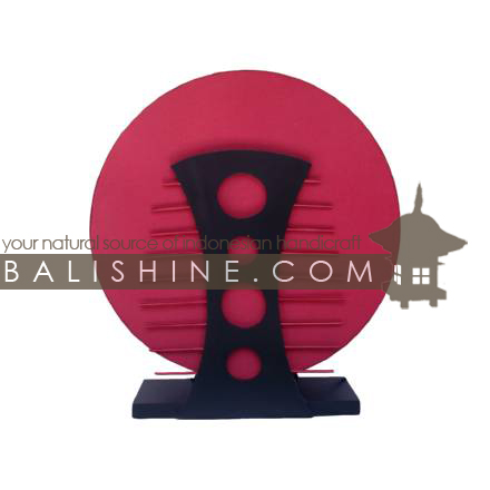 Balishine: Your natural source of indonesian handicraft presents in its Home Decor collection the Lamp:13NAL15793:This lamp is produced in Indonesia made from MDF wood  with textile lampshade.  For electric fitting please contact us