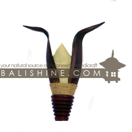 Balishine: Your natural source of indonesian handicraft presents in its Home Decor collection the Wall Fitting:13MEB15757:This wall-fitting is produced in Indonesia made from coconut wood skin of cow wall-fitting with a string of pineapple leaf for decoration.  For electric fitting please contact us