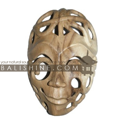 Balishine: Your natural source of indonesian handicraft presents in its Wall Decoratives collection the Mask:17MAR476166:This mask is produced in Bali made from suar wood Same as picture