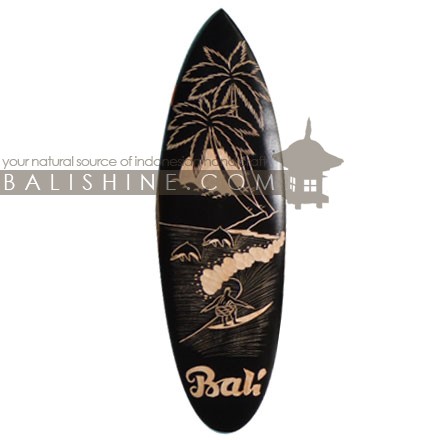 Balishine: Your natural source of indonesian handicraft presents in its Home Decor collection the Decorative Carving Surf Board:17ROR507755:This decorative surf board is made from jempinis wood with hand curving finishing.  Custom design available. Please contact us.