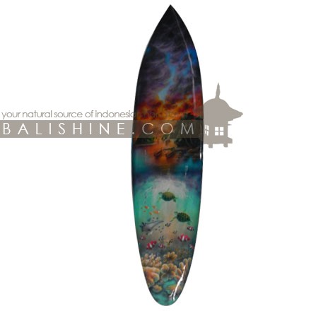 Balishine: Your natural source of indonesian handicraft presents in its Home Decor collection the Decorative Surf Board:17ROR507736:This decorative surf board is made from jempinis wood with hairbrush color finishing.  Custom design available. Please contact us.