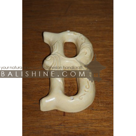 Balishine: Your natural source of indonesian handicraft presents in its Wall Decoratives collection the LETTER:17AGG506132:This letter hanging decoration is produced in Bali made from ceramic.  Same as picture