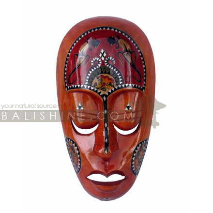 Balishine: Your natural source of indonesian handicraft presents in its Home Decor collection the Mask Lombok:17KET475545:This mask is a handicraft of Lombok made from mahogany wood.  