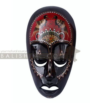 Balishine: Your natural source of indonesian handicraft presents in its Home Decor collection the Mask Lombok:17KET475546:This mask is a handicraft of Lombok made from mahogany wood.  