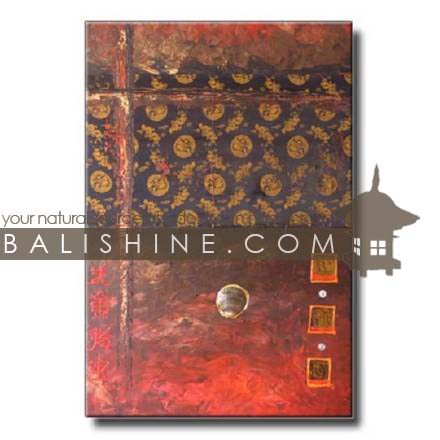 Balishine: Your natural source of indonesian handicraft presents in its Home Decor collection the Painting:17MAG494305:This painting is produced in Bali by artists coming from the Bali art school and from the art village of Ubud. We produced our own canvas to have the highest quality and also import our acrylic colors from germany.  It is made from acrylic-painting on a canvas with satin textile and shell.