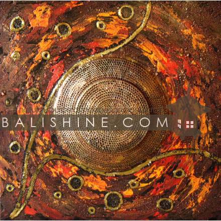 Balishine: Your natural source of indonesian handicraft presents in its Home Decor collection the Painting:17MAG494461:This painting is produced in Bali by artists coming from the Bali art school and from the art village of Ubud. We produced our own canvas to have the highest quality and also import our acrylic colors from germany.  It is made from acrylic-painting on a canvas with rattan tray.