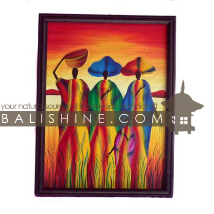 Balishine: Your natural source of indonesian handicraft presents in its Home Decor collection the Painting with Frame:17TRS491881:This carving painting with frame is a handicraft of Bali made from MDF wood and oil painting.  Same as picture