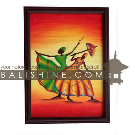 Balishine: Your natural source of indonesian handicraft presents in its Home Decor collection the Painting with Frame:17TRS492106:This carving painting with frame is a handicraft of Bali made from MDF wood and oil painting.  Same as picture