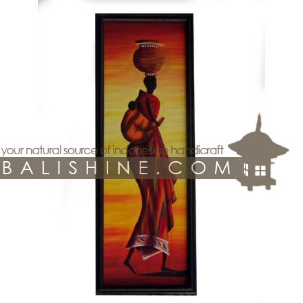 Balishine: Your natural source of indonesian handicraft presents in its Home Decor collection the Painting with Frame:17TRS492121:This carving painting with frame is a handicraft of Bali made from MDF wood and oil painting.  Same as picture