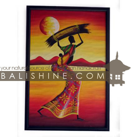 Balishine: Your natural source of indonesian handicraft presents in its Home Decor collection the Painting with Frame:17TRS492196:This carving painting with frame is a handicraft of Bali made from MDF wood and oil painting.  Same as picture