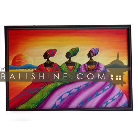 Balishine: Your natural source of indonesian handicraft presents in its Home Decor collection the Painting with Frame:17TRS492256:This carving painting with frame is a handicraft of Bali made from MDF wood and oil painting.  Same as picture