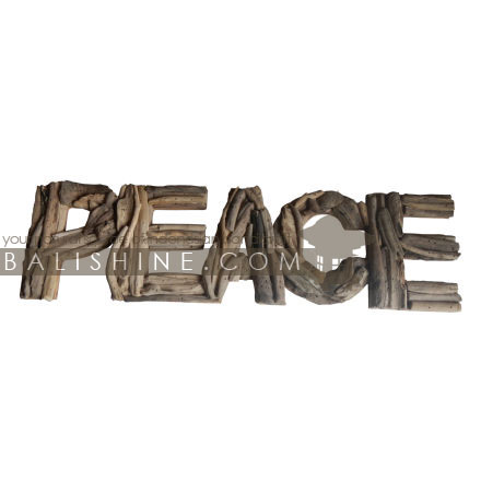 Balishine: Your natural source of indonesian handicraft presents in its Home Decor collection the Signpost PEACE:17FOR506759:This wall frame is a handicraft of Bali made from recycled drift wood.  For inside or outside.