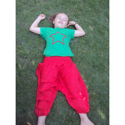 Balishine: Your natural source of indonesian handicraft presents in its Ready to wear collection the Children sarwel:748MYO776639:Rayone sarwel,with elastic waist  red