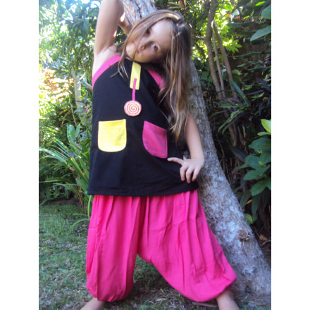 Balishine: Your natural source of indonesian handicraft presents in its Ready to wear collection the Children sarwel:748MYO776640:Rayone sarwel,with elastic waist  pink
