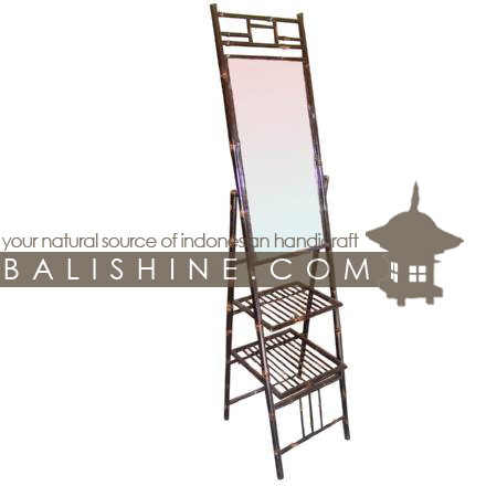 Balishine: Your natural source of indonesian handicraft presents in its Display collection the Display:319GAC4980:This folding display is produced in Bali. made from bambou with mirror. natural. green. red. black or chocolate color