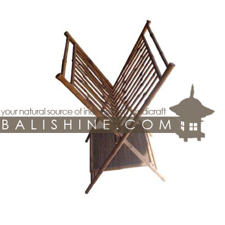 Balishine: Your natural source of indonesian handicraft presents in its Display collection the Display:319GAC4982:This folding book holder is produced in Bali. made from bambou. natural. green. red. black or chocolate color