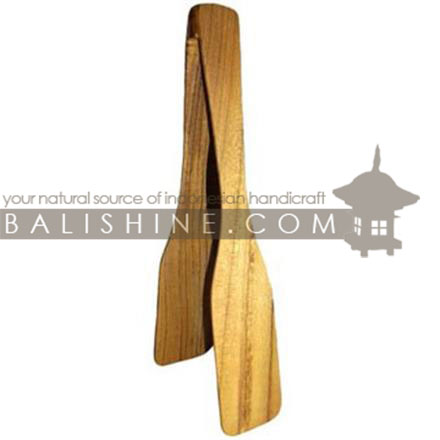 Balishine: Your natural source of indonesian handicraft presents in its Tableware collection the Tongs:632WAS7248:This fork is produced in Bali made from natural old teak wood with coconut oil finishing.  