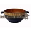 balishine&nbsp;This bowl is produced in Bali made from teak and mango  wood with the matting of the skin of white and black  coconut shell.