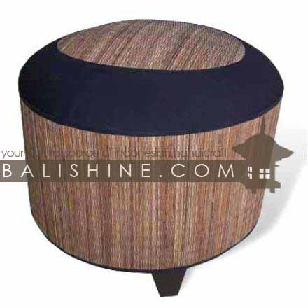 Balishine: Your natural source of indonesian handicraft presents in its Pouf Stools collection the Pouf Stool:541JAS3069:This pouf stool is produced in Bali made from the matting of natural coconut root. It can be opened. Natural color