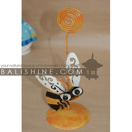 Balishine: Your natural source of indonesian handicraft presents in its Christmas decoration collection the Photo holder bee:413MAH6094:This christmas photo holder decoration is produced in Bali and made from stainless. Same as picture