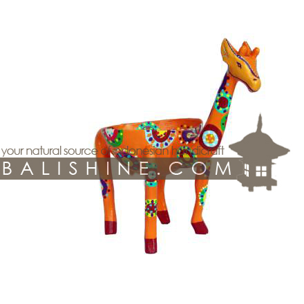 Balishine: Your natural source of indonesian handicraft presents in its Various collection the Funny Bowl:415KAG7623:This giraffe bowl is produced in Bali made from albesia wood with coconut shell.  Full color