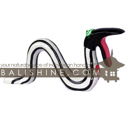 Balishine: Your natural source of indonesian handicraft presents in its Various collection the Funny Handicraft:415KAG7614:This snake is produced in Bali made from albesia wood.  Full color