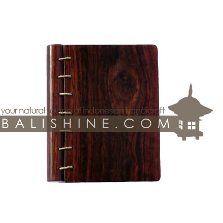 Balishine: Your natural source of indonesian handicraft presents in its Stationery collection the Notebook:45DIV17860:This notebook is produced in Bali made from sonokling wood with 40 pages recycle paper. -