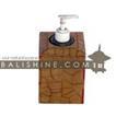 balishine This hand soap bottle holder is produced in Bali made from mdf wood and the matting of natural stone with resin. 