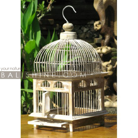 Balishine: Your natural source of indonesian handicraft presents in its Home Decor collection the Bird Cage:12BDG356495:This bird cage is a handicraft of Indonesia made from wood.  Same as picture