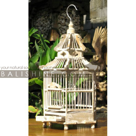 Balishine: Your natural source of indonesian handicraft presents in its Home Decor collection the Bird Cage:12BDG356496:This bird cage is a handicraft of Indonesia made from wood.  Same as picture