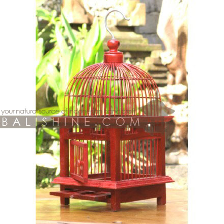 Balishine: Your natural source of indonesian handicraft presents in its Home Decor collection the Bird Cage:12BDG356500:This bird cage is a handicraft of Indonesia made from wood.  Same as picture