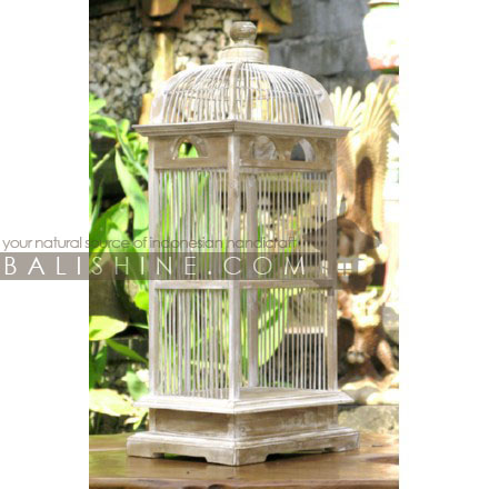 Balishine: Your natural source of indonesian handicraft presents in its Home Decor collection the Bird Cage:12BDG356502:This bird cage is a handicraft of Indonesia made from wood.  Same as picture