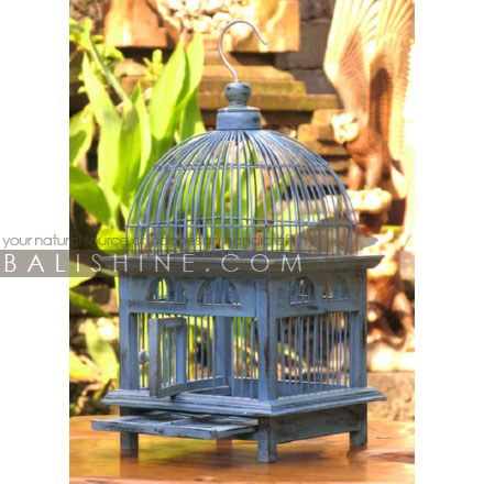 Balishine: Your natural source of indonesian handicraft presents in its Home Decor collection the Bird Cage:12BDG356505:This bird cage is a handicraft of Indonesia made from wood.  Same as picture